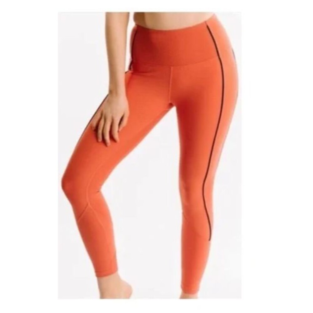 ZYIA Active Leggings Women’s Size 4 Orange Workout Yoga Running Gym High Rise